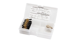 Unicam Standard-performance Connector, ST Compatible, 62.5 µm Multimode (OM1), Ceramic Ferrule, Logo, 25 In Organizer Pack, Amber Housing, Beige Boot