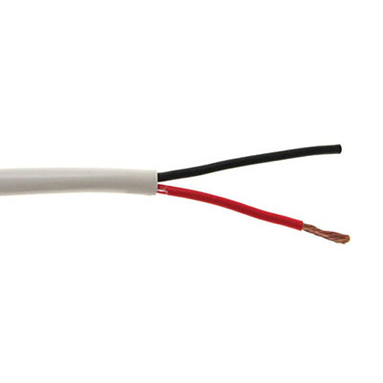 SCP Speaker Cable, LSZH, 2C/14 AWG 105 Strand Oxygen Free Copper, White - 500ft Box