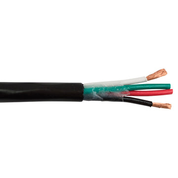 SCP Direct Burial Speaker Cable, 4C/14AWG 105 Strand Oxygen Free Copper, Gel Filled, LLDPE JKT, Black - 1000ft Spool