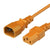 World Cord C13 C14 10A 250V 18/3 SJT Power Cord - Orange