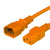 World Cord C13 C14 15A 250V 14/3 SJT Power Cord - Orange