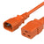 World Cord C14 to C19 15A 250V 14AWG SJT Power Cord - Orange