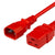 World Cord C14 to C19 15A 250V 14AWG SJT Power Cord - Red