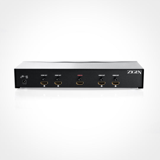 Zigen 1x4 HDMI Distribution Amp, 1080p (Can be cascaded up to 8 times)