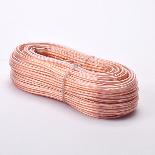 Flexible Clear Polarized Speaker Wire - 12AWG, 14AWG, 16AWG, 18AWG