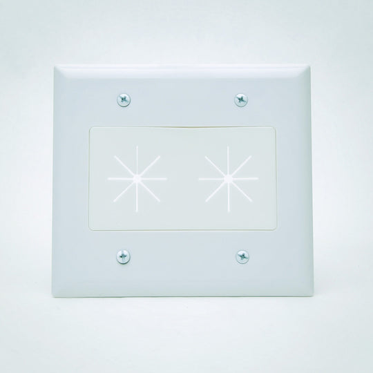 DataComm Bulk Cable Wall Plate with Flex Opening