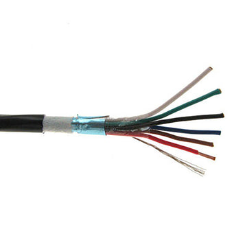 SCP 6C/18 AWG BC Stranded Shielded Direct Burial, Black - 1000ft Spool