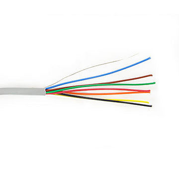 SCP 8C/18 AWG Stranded Plenum Security Alarm Cable, White - 1000ft Spool