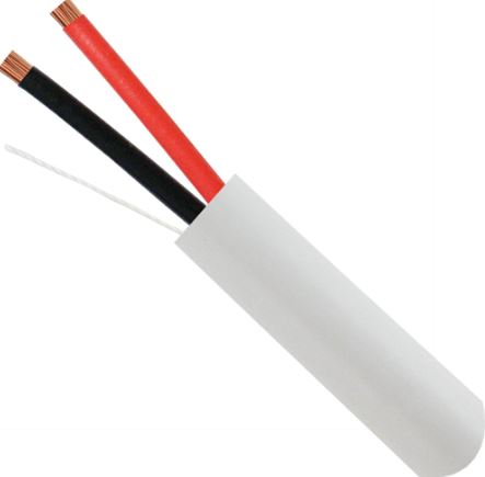 Vertical Cable 18 Gauge In-Wall Speaker Wire - CL3 18/2, White - 1000ft