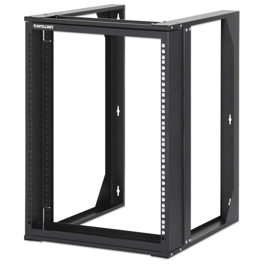 Intellinet 19" Wall Mount Open Frame Network Rack, Front-Hinged Swing Frame - 12U