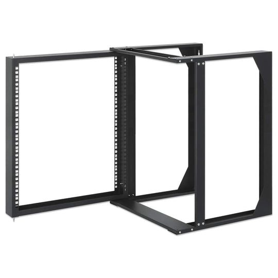 Intellinet 19" Wall Mount Open Frame Network Rack, Front-Hinged Swing Frame - 12U