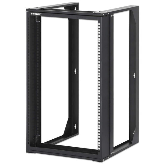 Intellinet 19" Wall Mount Open Frame Network Rack, Front-Hinged Swing Frame - 15U