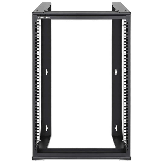Intellinet 19" Wall Mount Open Frame Network Rack, Front-Hinged Swing Frame - 15U