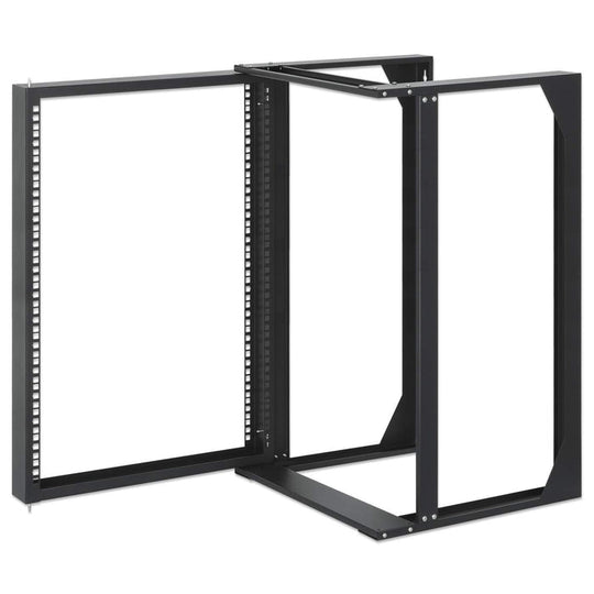 Intellinet 19" Wall Mount Open Frame Network Rack, Front-Hinged Swing Frame - 15U