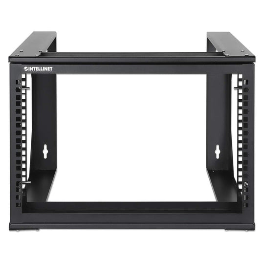 Intellinet 19" Wall Mount Open Frame Network Rack, Front-Hinged Swing Frame - 6U
