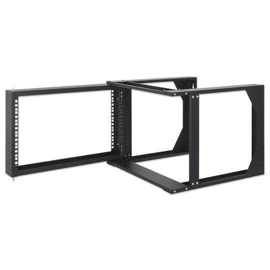 Intellinet 19" Wall Mount Open Frame Network Rack, Front-Hinged Swing Frame - 6U