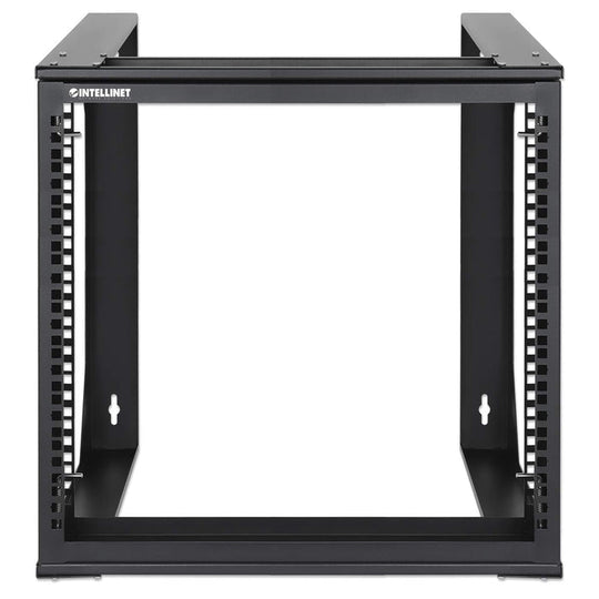 Intellinet 19" Wall Mount Open Frame Network Rack, Front-Hinged Swing Frame - 9U