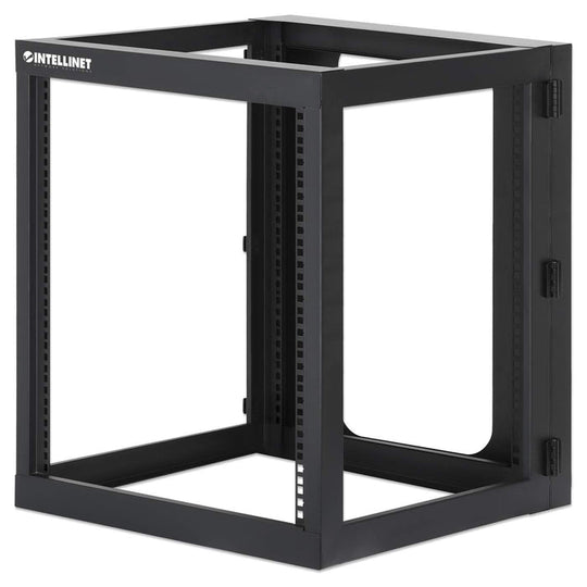 Intellinet 19" Wall Mount Open Frame Network Rack, Rear-hinged Swing Frame - 12U