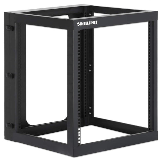 Intellinet 19" Wall Mount Open Frame Network Rack, Rear-hinged Swing Frame - 12U