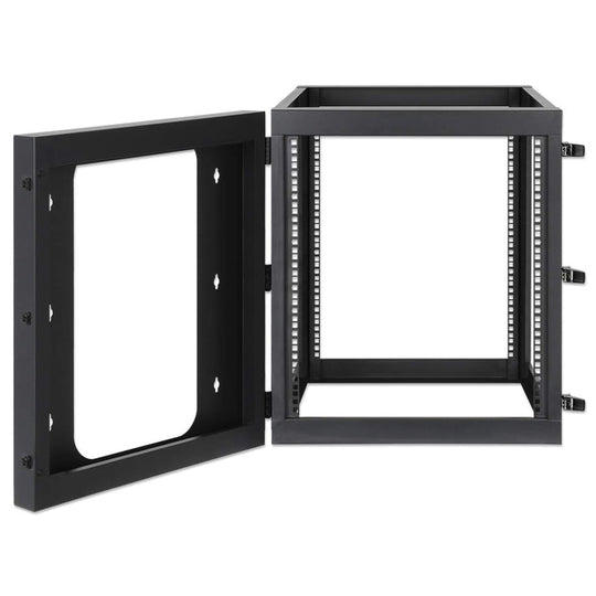 Intellinet 19" Wall Mount Open Frame Network Rack, Rear-hinged Swing Frame - 12U