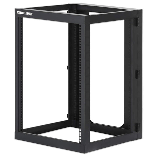 Intellinet 19" Wall Mount Open Frame Network Rack, Rear-hinged Swing Frame - 15U