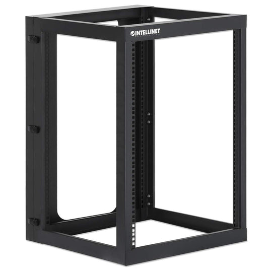 Intellinet 19" Wall Mount Open Frame Network Rack, Rear-hinged Swing Frame - 15U