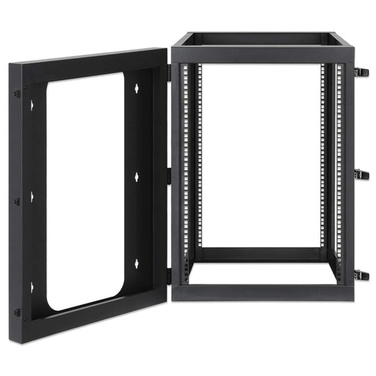 Intellinet 19" Wall Mount Open Frame Network Rack, Rear-hinged Swing Frame - 15U