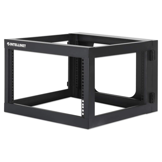 Intellinet 19" Wall Mount Open Frame Network Rack, Rear-hinged Swing Frame - 6U