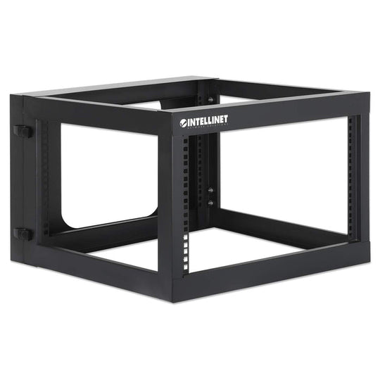 Intellinet 19" Wall Mount Open Frame Network Rack, Rear-hinged Swing Frame - 6U