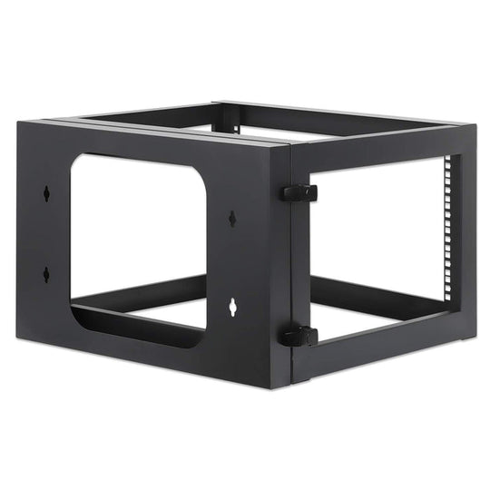 Intellinet 19" Wall Mount Open Frame Network Rack, Rear-hinged Swing Frame - 6U