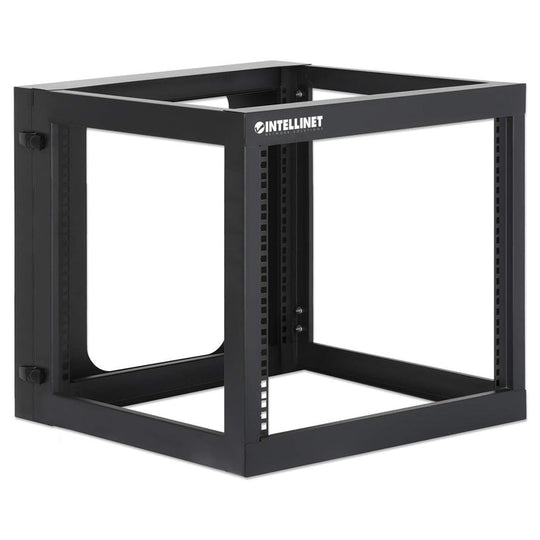Intellinet 19" Wall Mount Open Frame Network Rack, Rear-hinged Swing Frame - 9U