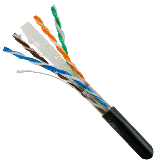 Vertical Cable 1000ft Solid Outdoor Cat6 Cable - 23AWG UTP Direct Burial Flooded Core, ETL