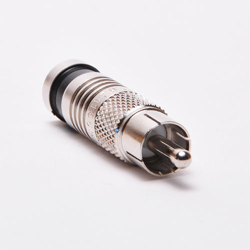 RG6 Compression Coax to RCA Connector, Black