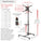 Barkan 13" - 83" Mobile TV Mount Cart with Metal Shelf - Tilt & Height Adjustment