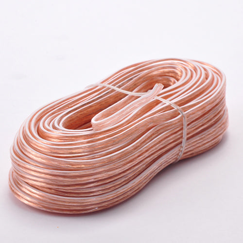 Flexible Clear Polarized Speaker Wire - 12AWG, 14AWG, 16AWG, 18AWG