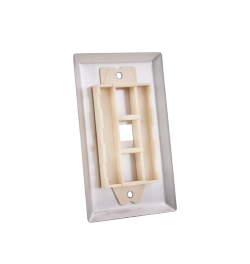 Vertical Cable Stainless Steel Keystone Wall Plate