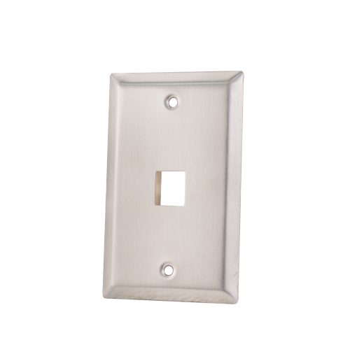 Vertical Cable Stainless Steel Keystone Wall Plate