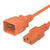 World Cord C13 C20 15A 250V 14/3 SJT Power Cord - Orange