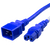 World Cord C20 C15 15A 250V 14/3 SJT 105c Power Cord - Blue