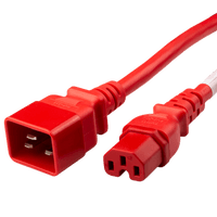World Cord C20 C15 15A 250V 14/3 SJT 105c Power Cord - Red