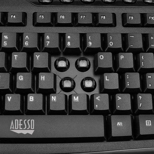 Adesso WKB-1330CB 2.4 GHz Wireless Desktop Keyboard and Mouse Combo