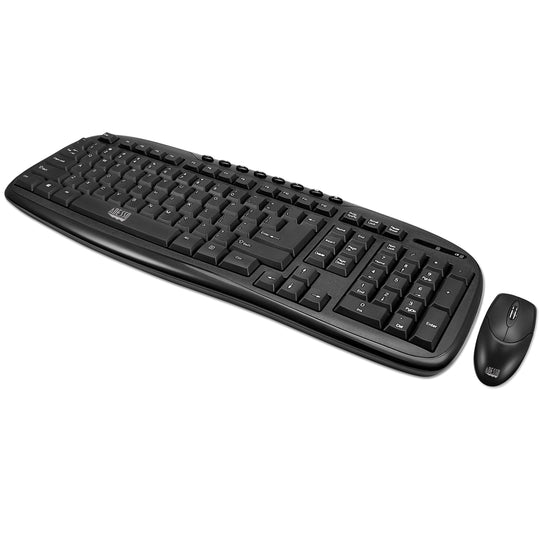 Adesso WKB-1330CB 2.4 GHz Wireless Desktop Keyboard and Mouse Combo