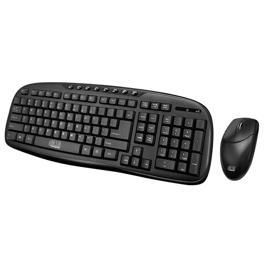 Adesso WKB-1330CB 2.4 GHz Wireless Desktop Keyboard and Mouse Combo