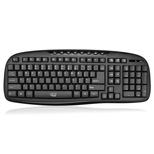 Adesso WKB-1330CB 2.4 GHz Wireless Desktop Keyboard and Mouse Combo