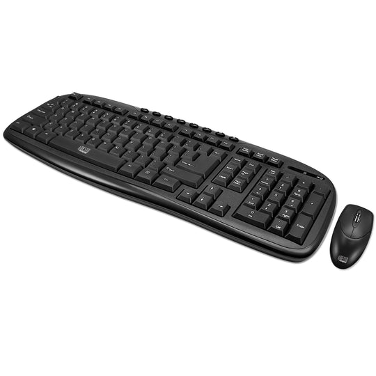Adesso WKB-1330CB 2.4 GHz Wireless Desktop Keyboard and Mouse Combo