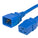 World Cord C19 C20 20A 250V 12/3 SJT Power Cord - Blue