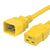 World Cord C19 C20 20A 250V 12/3 SJT Power Cord - Yellow