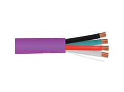 Vertical Cable Audio Cable, 16AWG, 4 Conductor, Stranded (65 Strand), 500', PVC Jacket, Pull Box, Purple