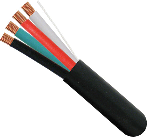 Vertical Cable 500ft 18 Gauge In-Wall Speaker Wire, CL3, 18/4 - Black