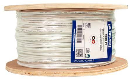 Vertical Cable 1000ft 16 Gauge In-Wall Speaker Wire - CL3 16/2, White